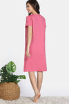 Zivame Farm Lore Knit Cotton Night Dress - Rapture Rose — thumbnail 4